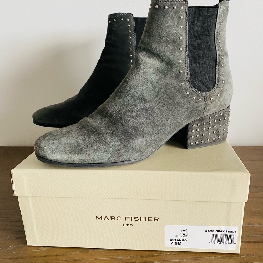 Gray Studded Booties - image 3